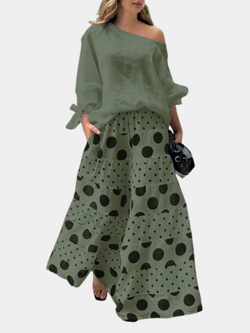GreenBloom™ – Set met Vlekkenprint & Rok