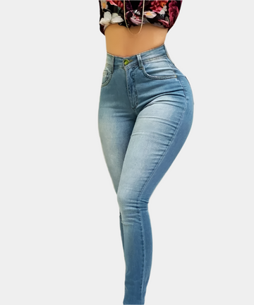 Woman's pure color jeans denim