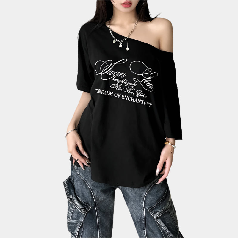 PixieKiki Letter Print Graphic T Shirts